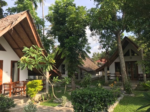 Wooden bungalow at Villa Paradise guest house in Bukit Lawang